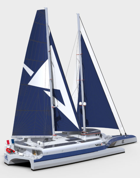 caiaque trimaran a vela